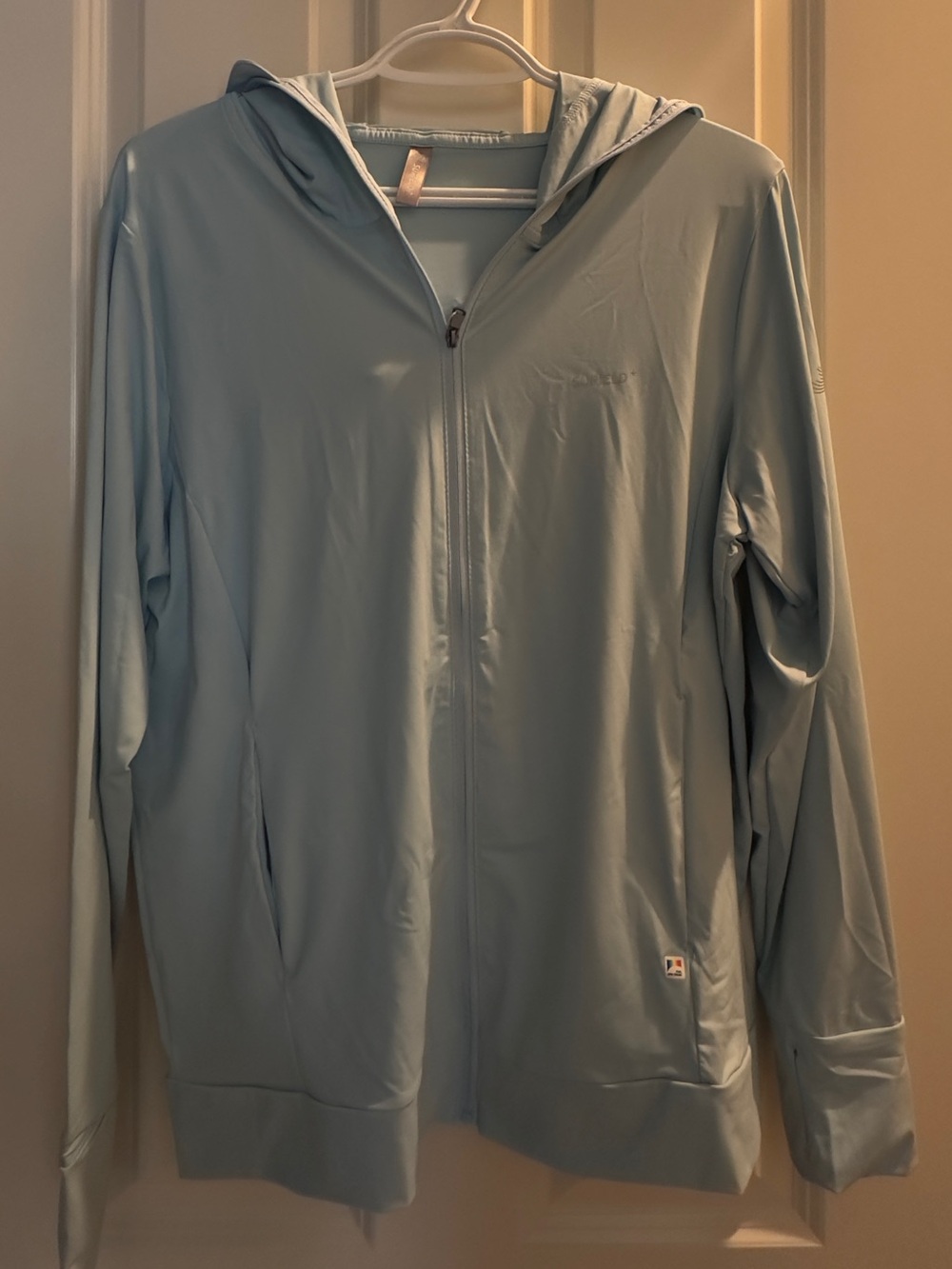 Light Blue Hooded Zip-Up Jacket NWT